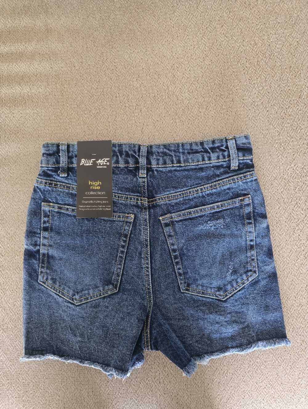 Blue Age Butt Lifting High Rise Distressed JS-2021 Jean Shorts - Size Medium - Picture 2 of 10